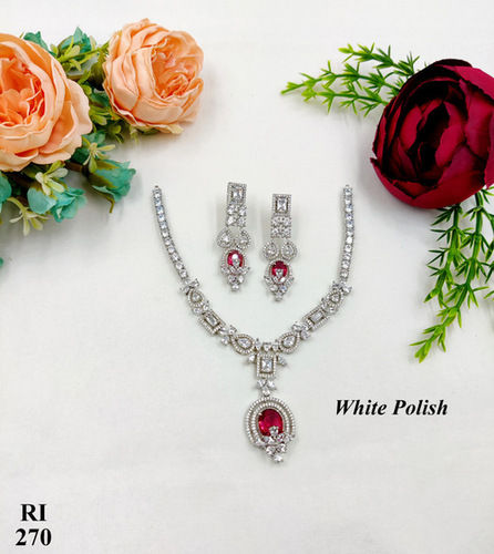 Fashionable and New Stylish American Diamond Necklace Set