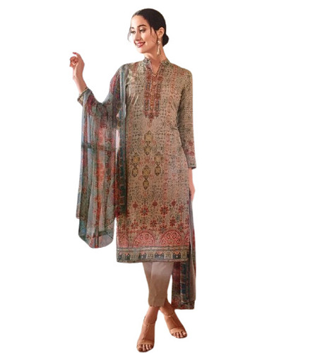 Laides Cotton Printed Suit - Color: All