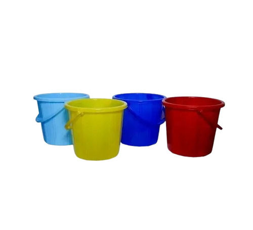 Light Weighted Leak Resistant Plain Unbreakable Plastic Bathroom Buckets with Handle