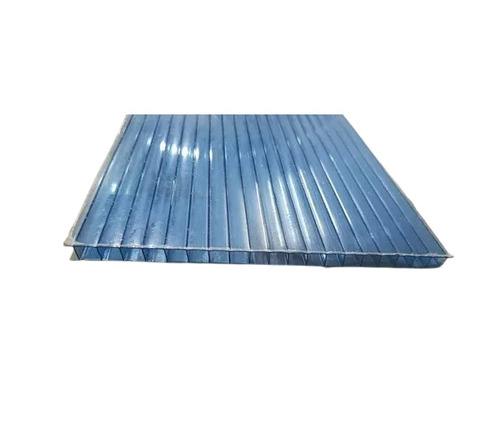 Polycarbonate Roofing Sheet - 10mm Thickness, Solid Surface, Polished Blue Finish | Higher Strength, Easy to Install, Weather and Water Resistant