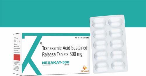 Tranexamic Acid 500 Mg Sustained Release Tablets 10x10 Tablets Pack at ...