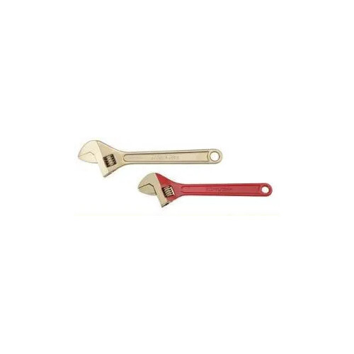 Non-Sparking Adjustable Spanner - Aluminum Bronze Material, Ergonomic Red Handle | Corrosion-Resistant, Safe for Flammable Environments, Durable and Multiple Sizes Available