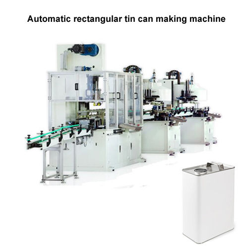 Automatic Rectangular Tin Can Making Machine - 1-4L Can Capacity, 100-330mm Height, 40KW Power | White, Electric Drive, 25-60cpm Output