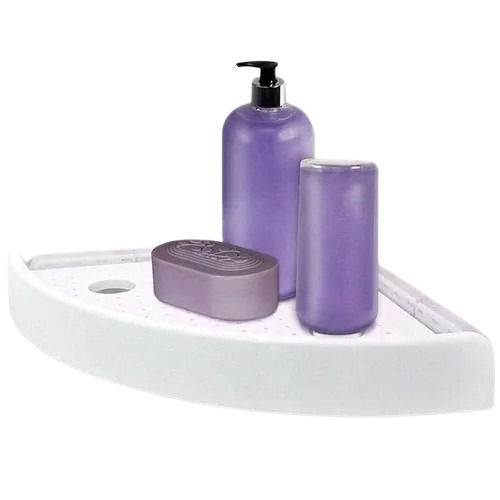 Easy to Install Wall Mounted Glossy Finish Waterproof Plain  Bathroom Rack