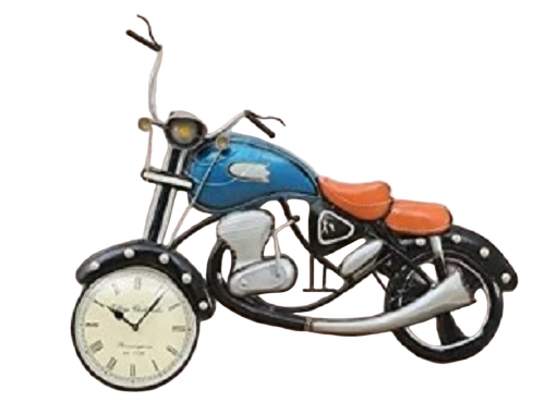 Metal Bike Wall Clock - Color: Various Colors Are Available