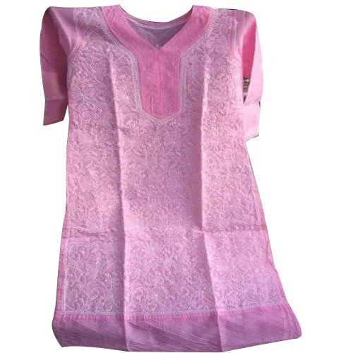 Pink Lucknowi Ladies Chikankari Suit - Color: All