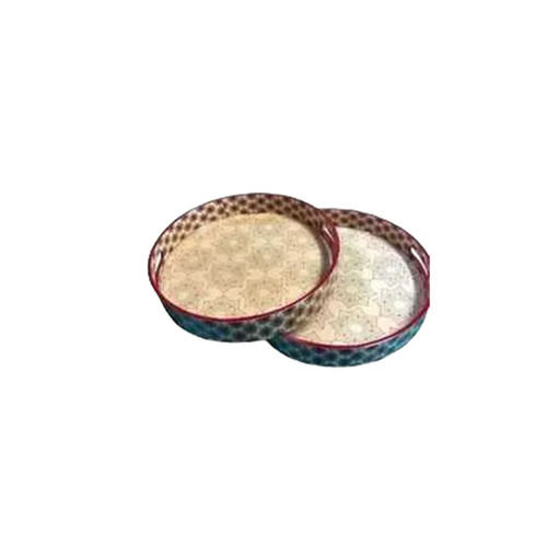 Heat and Cold Resistant Single Compartment Round Shape Reusable Food Serving Tray