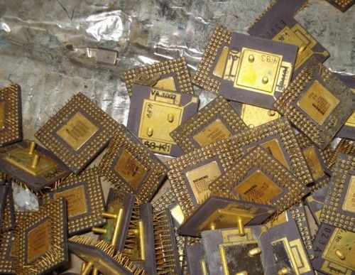 Ceramic Gold Cap CPU Processor Scrap