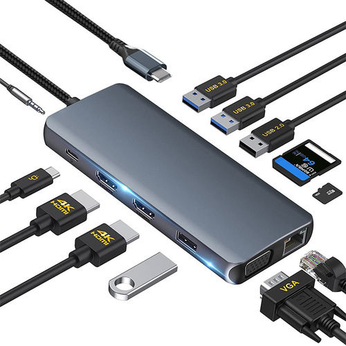 Compatible with featuring dual USB-C ports USB-C Hub enables seamless connection of multiple devices