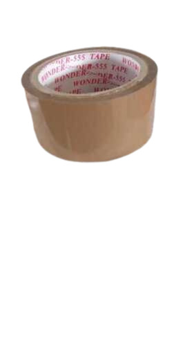 Brown Tape - PVC Material, Standard Size, Brown Color | Acrylic Adhesive, Single-Sided, Durable, Fine Finished, Plain Round Pattern