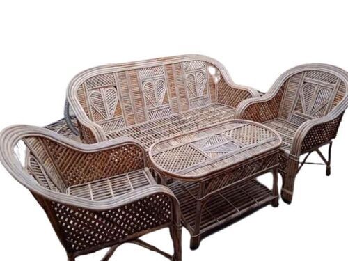 Cane Sofa Set - Artwork: Handmade