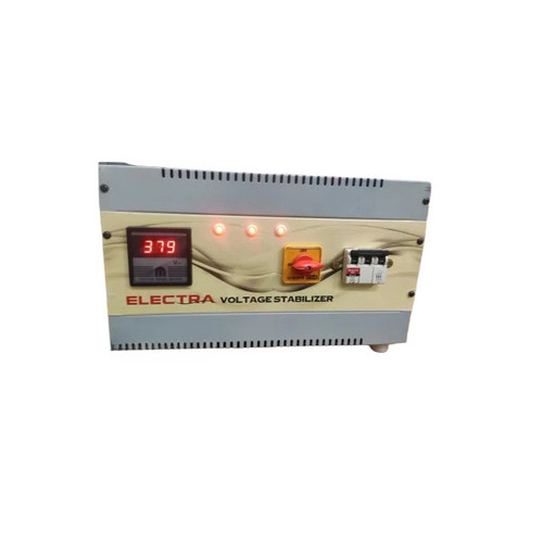 Automatic Voltage Stabilizer - 10 KVA, Three Phase, Input Voltage 280-480V | Digital Display, Floor Mounting, New Condition