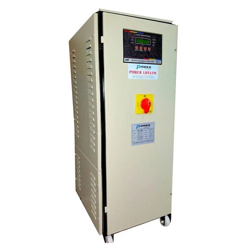Servo Voltage Stabilizer - 20 KVA Rated Capacity, 3 KVA Capacity, Single Phase, 270V Input Voltage | Air Cooled, 20V/Sec Correction Rate, Made in India