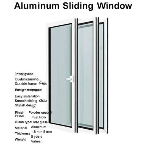 Aluminium Sliding Window - Rectangular Shape, Premium Quality, Crack Proof Feature | Ideal for Home, Hotel, Office, Restaurant