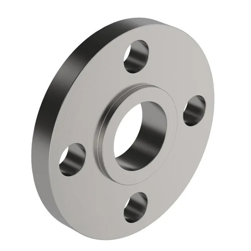 CS A105 SORF Flanges - High Strength Steel, Durable, Rust Free, Round Shape, Silver Color