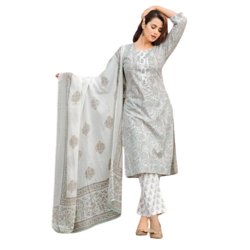 Floral Print Cotton Cambric Kurti