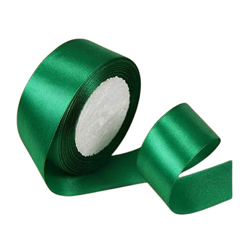 Satin Ribbon - Satin Material, Standard Size, Green Color | Fade, Wrinkle, Shrink Resistant, Reversible Design for Dress Application