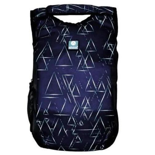 Printed School Bag - Color: Black & Navy Blue