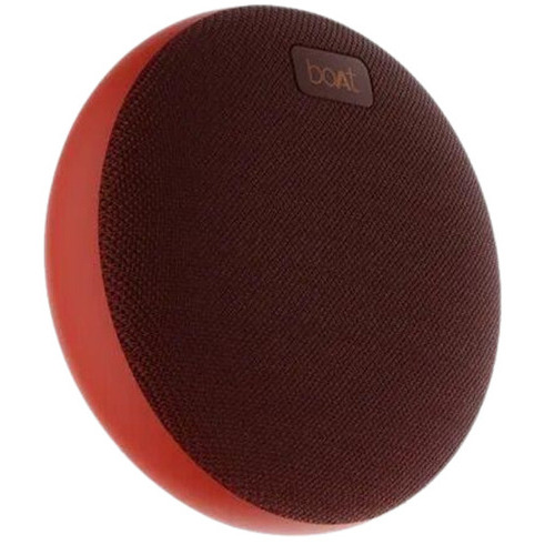 Bluetooth Speaker - Light Weight, Small Size, Round Shape, Very Good Quality | Ideal for Mobile Devices, 1-Year Warranty, Vibrant Red Color