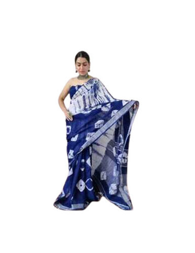 Cotton Sarees - Color: Blue & White