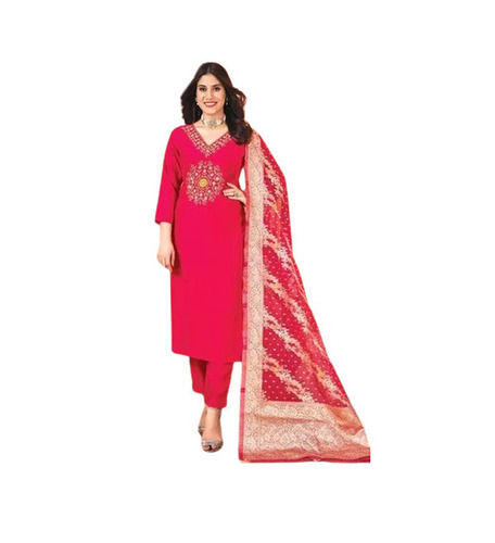 Salwar Suits - Fabric Type: Silk