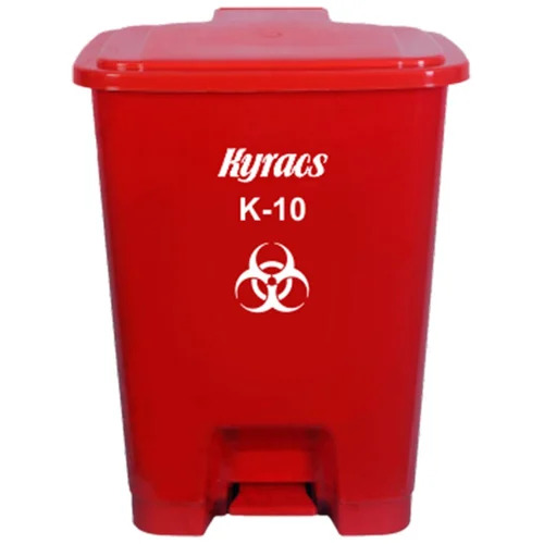Foot Operated 10 Ltr Red Dustbin - Application: Housekeeping
