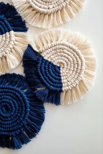 Handmade Crochet Coaster Set - Color: Comes In Various Colors