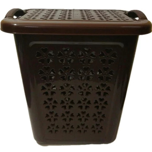 Linen Laundry Basket - Color: Black