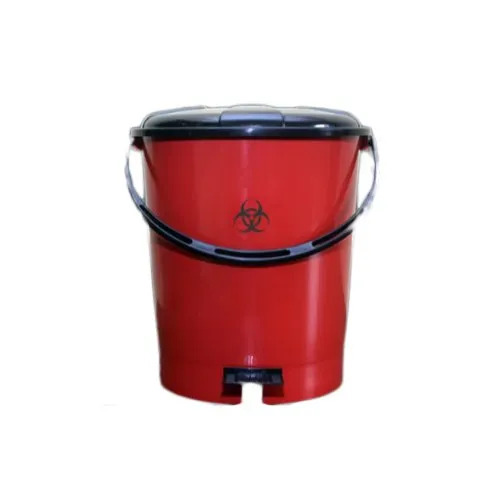 Red And Black Pedal Garbage Bin - Application: Housekeeping