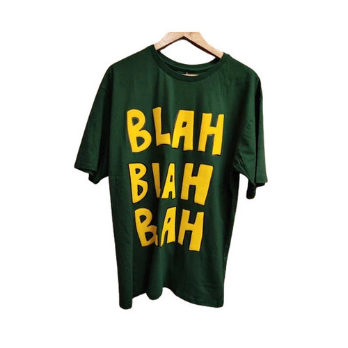 Half Sleeves T-Shirt - Cotton Size: M L XL XXL Color: Green | Lightweight Breathable Skin-Friendly Regular Fit Short Sleeves O-Neck