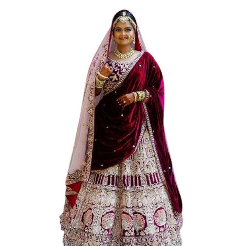 Maroon Bridal Lehenga Choli - Dress Style: Ethnic