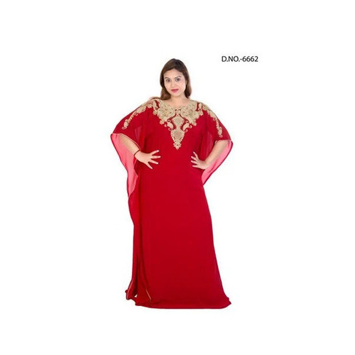 Religious Kaftan - Long Length Red Color | Breathable Quick Dry Anti-Wrinkle Embroidered Design Traditional Style Long Sleeve Suitable for Summer and Winter