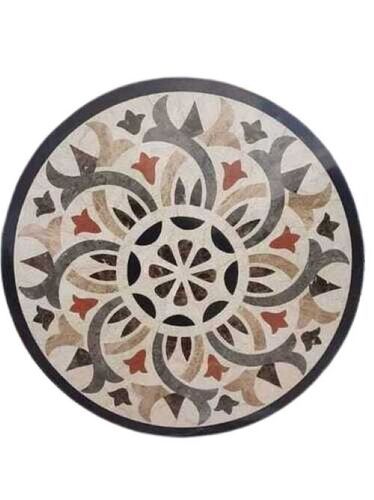 Round Printed Marble - Regional Style: Indian