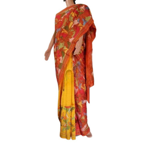 Silk Reverse Kantha Sarees - Color: Multicolor