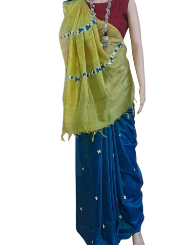 Tussar Silk Basawada Sarees - 6.5 Meter Length, Multicolor Printed Design | Light Weight, Breathable, 100% Pure Silk, Ideal for Party Wear