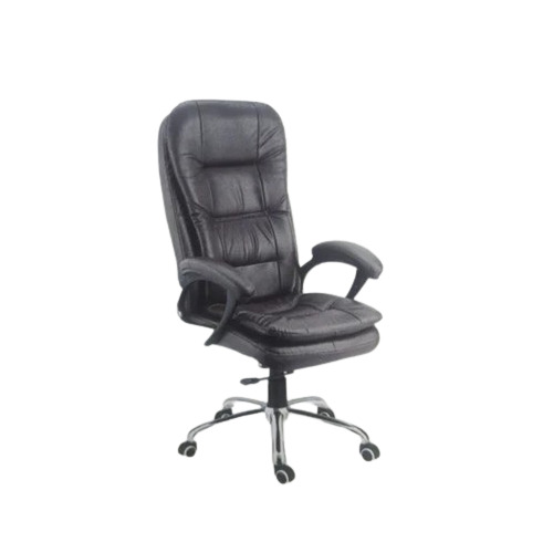 Boss Chair - High Back Leather, Adjustable Arm, Height Adjustable, Mild Steel Frame, Black Color | 3 Months Warranty