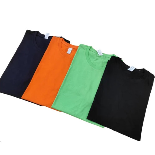 Mens Cotton Solid T-Shirt - Round Neck Half Sleeves Regular Fit | Casual Wear Available in Multiple Sizes