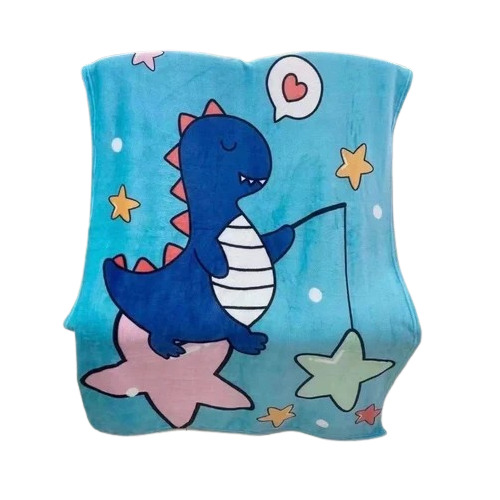 Printed Kids AC Blanket - Flannel, 100x140 cm, Blue Base, Unisex Design for Ages 8+ | Perfect Home Use with Soft Printed Pattern