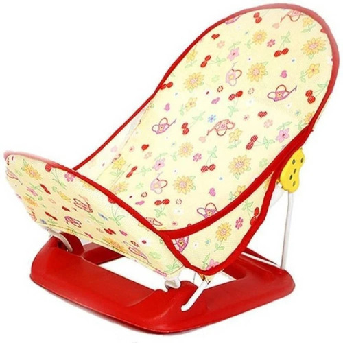 Red Baby Bath Seat - Fabric, Plastic | Foldable, Hand Wash, Ideal for Kids Over 2 Years, Stylish Red Color