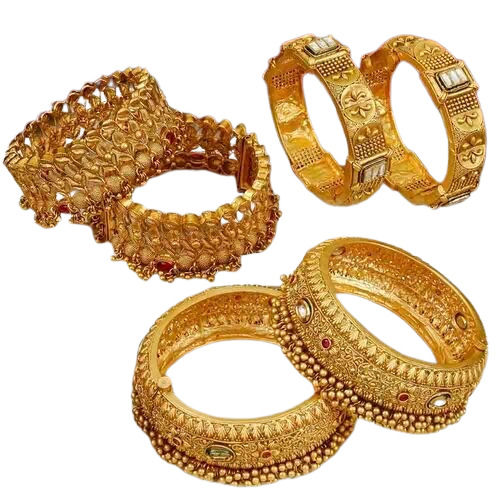 Traditional Bangles - Imitation Pearl & Rose Gold, Durable and Fine Finished Fashion Jewelry for Women - Perfect for Weddings and Other Occasions