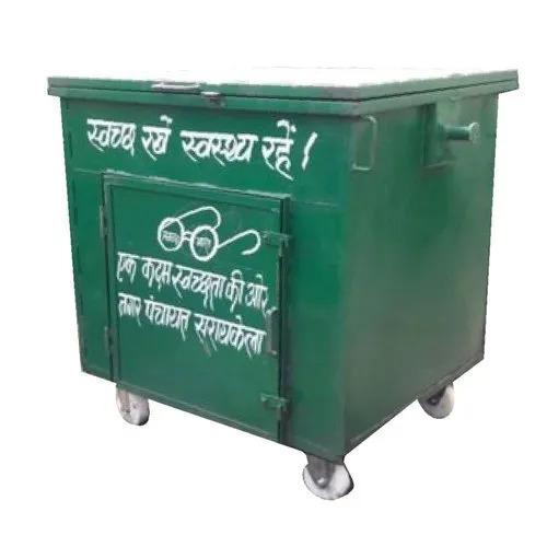Mild Steel Garbage Bin - 300 Litre, Crack Resistant Material, Available in Various Colors and Sizes | Ideal for Housekeeping Use