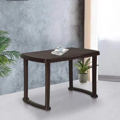Plastic Dining Table - Lightweight Modern Rectangle Design , Easy to Clean and Long Lasting Finish in Various Colors