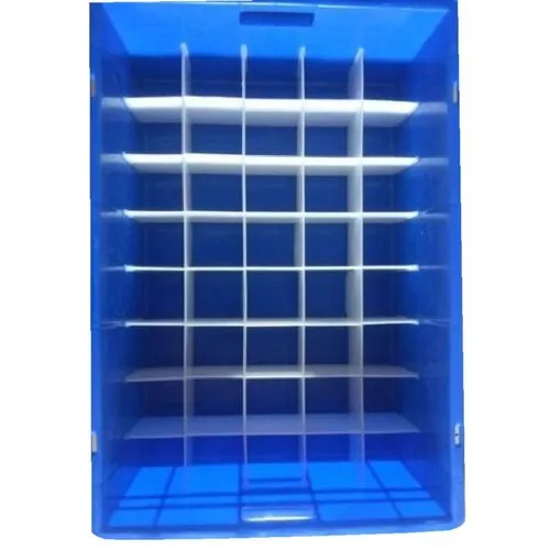Plastic Pocket Crate - Color: Blue