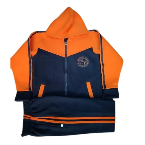 School Fleece Tracksuit Set - Full Sleeve Regular Fit Large Size | Anti-Wrinkle Breathable Machine Washable