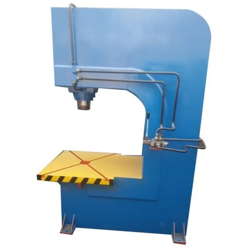 C Type Hydraulic Press - Mild Steel, Semi Automatic, 40 Ton Capacity, 220V Three Phase | Ideal for Hawai Chappal Production