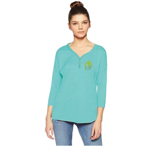 Ladies Cotton Biowash T Shirts - Printed Neck-Round 3/4th Sleeve Hosiery Cotton - Casual Wear for All Sizes S to XXL
