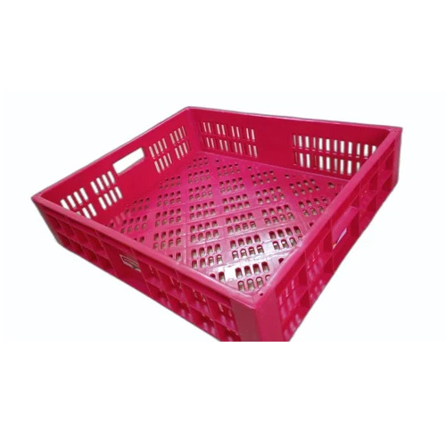 Plastic Bread Crate - Color: Red