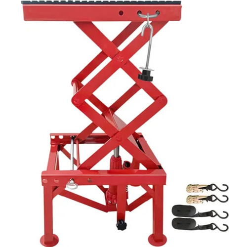 Scissor Lifts - Red Color Coated, Square & Rectangular Shape | Anti-Corrosive, Durable, Easy To Operate