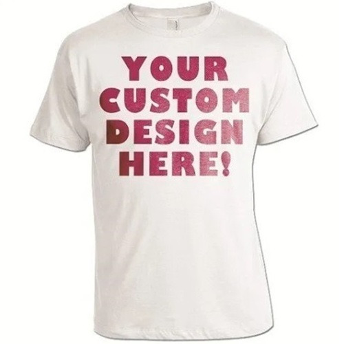Custom Round Neck T-Shirt - Cotton Size S-XXXL Color White | Half Sleeve Machine Washable Unisex