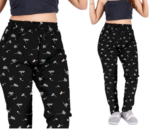 Ladies Black Printed Lower - Color: All
